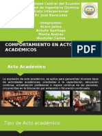 Comportamiento en Actos Academicos