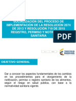 Presentación Alimentos Resolucion 2674 y 719 de 2015