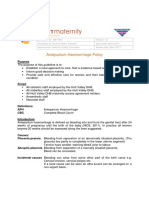 Antepartum Haemorrhage Policy