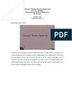 Advanced Chemical Reaction Engineering Prof. H. S. Shankar Department of Chemical Engineering IIT Bombay Lecture - 01 Course Overview-1