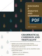 Discourse Analysis and Grammar