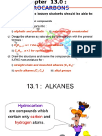 Hydrocarbons: at The End of The Lesson Students Should Be Able To