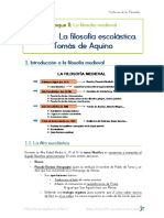 FILOSOFÍA - T5. La Filosofía Escolástica. Tomás de Aquino