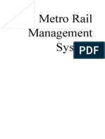 Metro Rail Management System