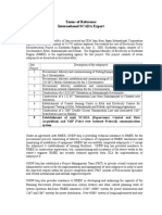 Terms of Reference International SCADA Expert: 1. Background