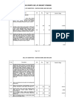 JPSK Sports SDZ JP Cricket Stadium: Bill of Quantities - Seating Bowl and Pavilion