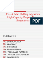 F5-A Echo Hidding Algorithm High Capacity Despite Better Steganalysis