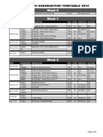 CIE Examination Timetable 2014