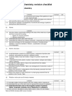 IGCSE Chemistry Revision Checklist