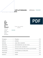 Fichas de Aprendizaje Pet Vocabulary List A-P English-Spanish Tcec Linares - Quizlet