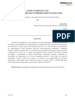 Papel Parental em Perturbações Do Comportamento Infantil