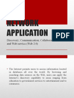 Network Application: Discovery Communication Collaboration and Web Service (Web 2.0)