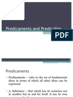 Predicaments and Predicable