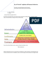 Ma Slows Hierarchy of Needs