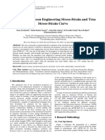 Correlation Between Engineering Stress-Strain and True Stress-Strain Curve