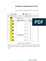 Stability Calculation of Retaining Wall at Sandtrap (ECEQ)