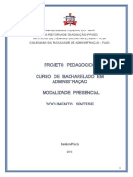 Projeto Pedagógico Curso de Administração UFPa ATUAL 19.02.16