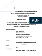 Informe Final de Tamiz