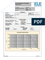 One Dimensional Consolidation Properties: (Oedometer)