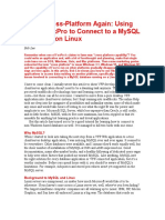 Going Cross-Platform Again Using Visual FoxPro To Connect To A MySQL Database On Linux