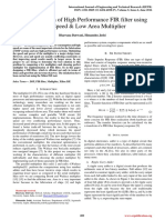 Implementation of High Performance FIR Filter Using High Speed & Low Area Multiplier