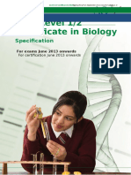 Biology Specification