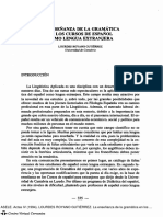 La Enseñanza de La Gramática en Los Cursos de ELE