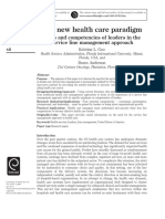 The New Health Care Paradigm: Roles and Competencies of Leaders in The Service Line Management Approach