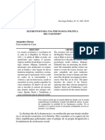 Dorna, Alejandro - Elementos para Una Psicologpia Política Del Facismo PDF