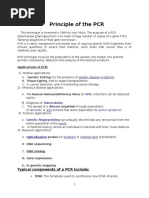 Principle of The PCR: This Technique Is Invented in 1984 by Kary Mulis. The Purpose of A PCR