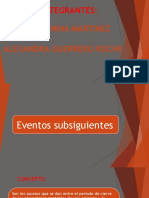 Eventos Subsiguientes Alexaandra