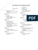 6th Grade History Final Study Guide 2016-2017