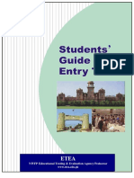 ETEA Entry Test Guide, Information, Sample Paper