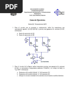 Guia Ejercicios Parte 3. Transistores BJT Universidad de Carabobo-Venezuela