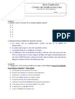 1 - Teste Diagnóstico - Les Loisirs (2) - Soluções