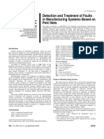 Detection and Treatment of Faults in Manufacturing Systems Based On Petri Nets