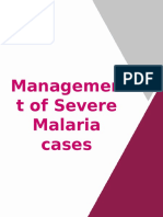 Management of Severe Malaria Cases