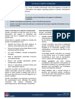 Fact Sheet 6 - Genetic Counselling: Page 1 of 2 WWW - Genetics.edu - Au Updated 15 June 2016