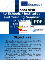 Structured Educational Visit To Schools in Finland ENGLISH