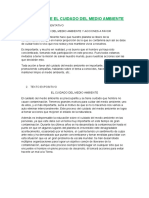 El Cuidado Del Medio Ambiente 11 de Enero