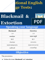 International English Language Tests: Extortion and Blackmail