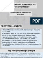 Purification of Acetanilide Via Recrystallization