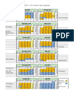 2010 - 2011 School Year Calendar