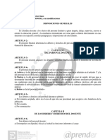 Decreto Ley 155-62 y Modificaciones Estatuto Del Docente Entrerriano