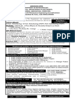 Regulation:: +2 Pass (Physics & Chemistry Subjects Are Must)