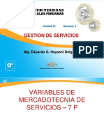 Semana 6 - Mezcla de Mercadotecnia de Servicios