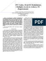 Combining LDPC Codes, M-QAM Modulations, and IFDMA Multiple-Access To Achieve 5G Requirements