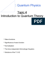 PHY 102: Quantum Physics: Topic 4 Introduction To Quantum Theory