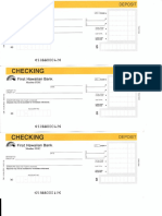 FHB Checking Account Deposit Slip