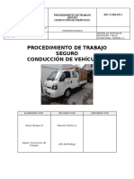 Procedimiento de Trabajo Seguro Conduccion